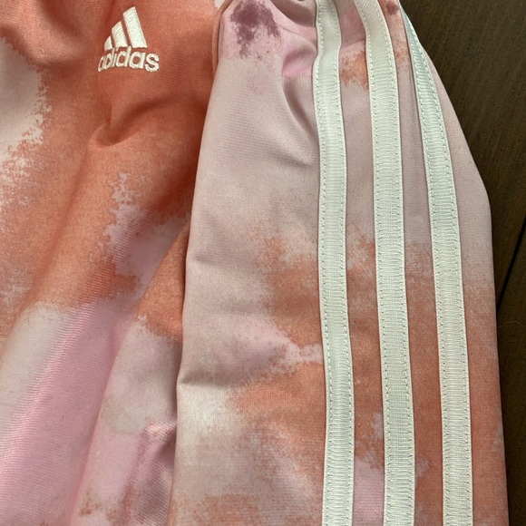 Adidas Girls 7-16 Tricot Printed Fashion Track Jacket in Wonder Clay - Picture 6 of 11